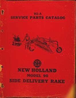 New holland 90 side delivery hay rake parts manual