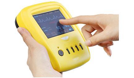 Nib handheld touch screen patient monitor ecg p SPO2 pr