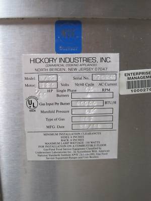 Old hickory commercial rotisserie oven 7.7 
