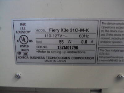 Konica minolta 8031 color copier printer internet fax 