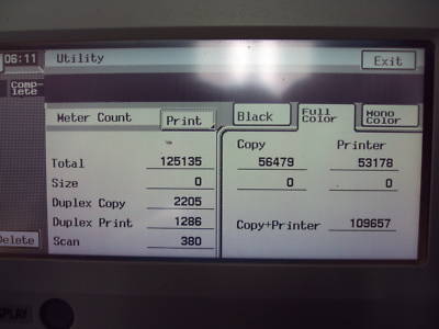 Konica minolta 8031 color copier printer internet fax 