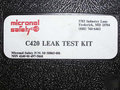 Micronel safety C420 leak test kit, respirator testing