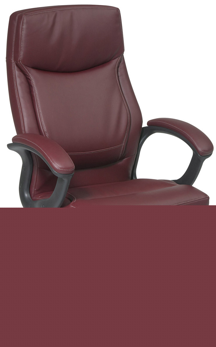 Burgundy leather high back executive office chair