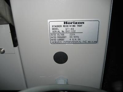 Horizon st-40 in-line offset stacker - vac spf