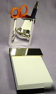 New executive desk set: 2 pc desk set-silver plate 