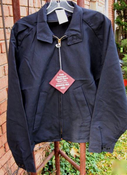 New * navy nomex lll zip front jacket size large 44-46
