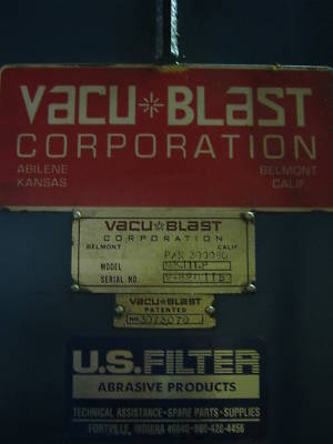 Vacu blast mk-111-p 2 pos. abrasive blasting cabinet