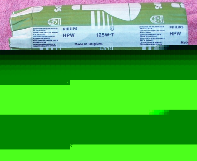 Nos philips hpw 125W-t ultraviolet blacklight lamp ndt 