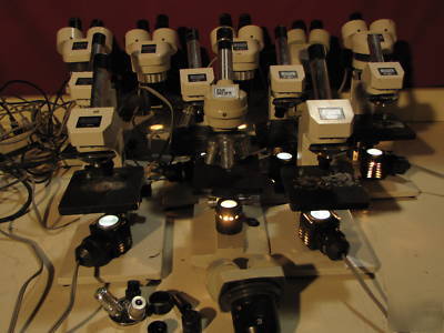 One lot of 13 wards microscopes-6 binoculor 7 monocular