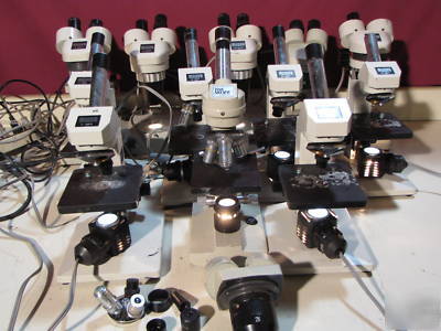 One lot of 13 wards microscopes-6 binoculor 7 monocular