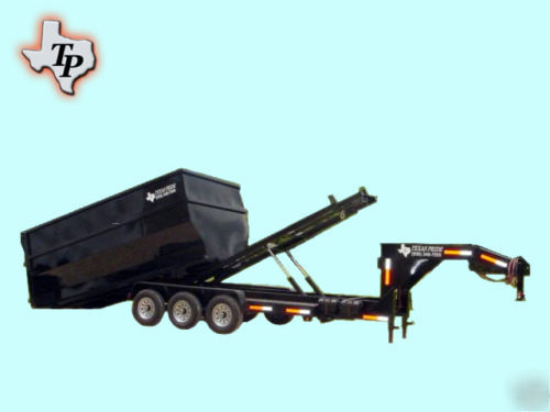 2010 texas pride 7X16 roll off dump trailer 21K gvwr