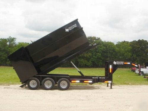 2010 texas pride 7X16 roll off dump trailer 21K gvwr