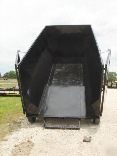 2010 texas pride 7X16 roll off dump trailer 21K gvwr