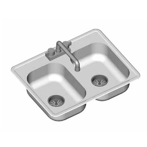 Eagle SR22-22-13.5-2 drop in sink, two compartments, in