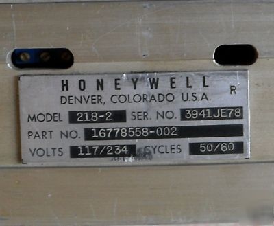 Honeywell 218-2 bridge amplifier