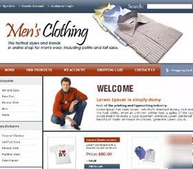 Oscmax cart men's clothing store with domain name.