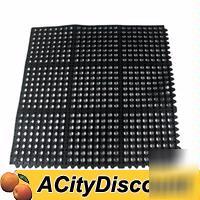 25EA interlocking anti-fatigue black rubber mats 36X36