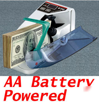 Portable currency bill counter counting money cash note