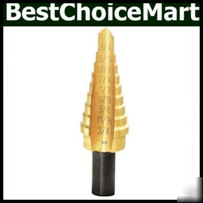 Step drill bits 1/4