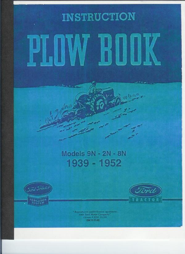 Ford plow instruction manual 9N,8N ferguson 2 bottom