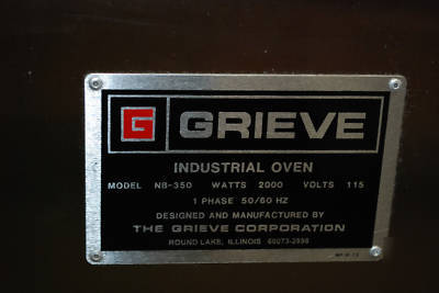 Grieve convection oven model# nb-350