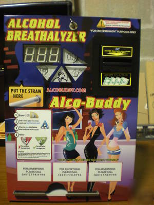 New alcobuddy alco-buddy breathalyzer vending machine 