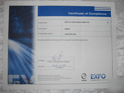 Exfo axs-110-12CD -23B sm/ mm otdr