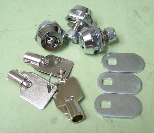 High security tubular key cam locks qty 3 keyed alike