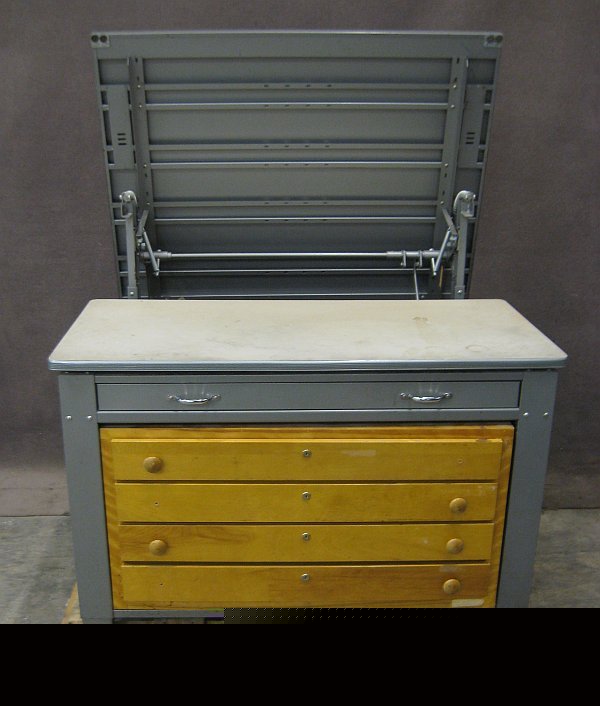 Mayline may-o-matic adjustable wooden drafting table