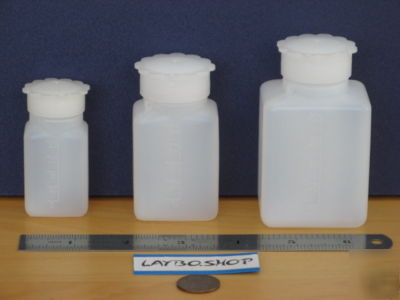 New 3 lot storage bottles 25 50 100 ml lab jars caps 
