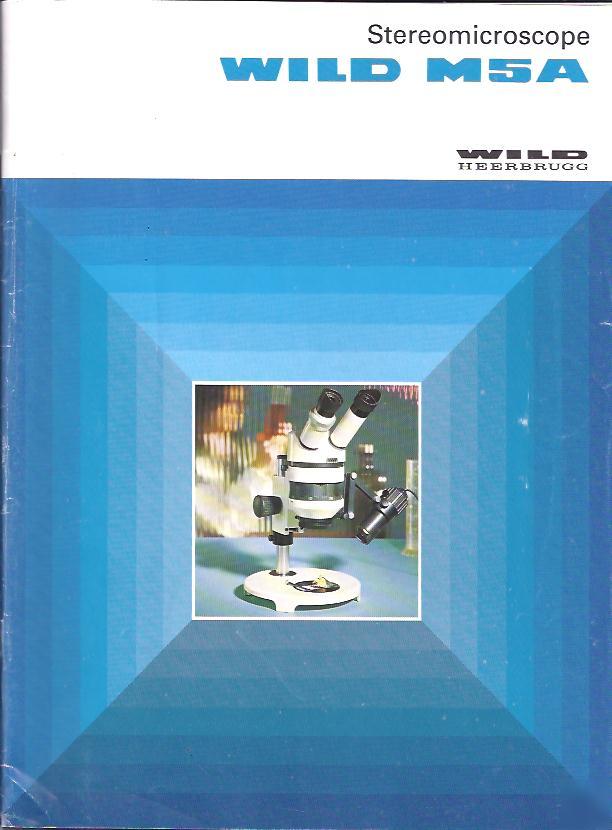 Wild heerbrugg M5A stereomicroscope original booklet