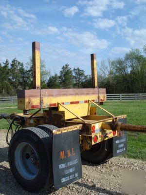 1985 interstate pole & pipe trailer, fifth wheel hitch