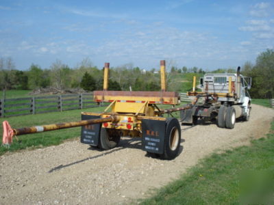1985 interstate pole & pipe trailer, fifth wheel hitch