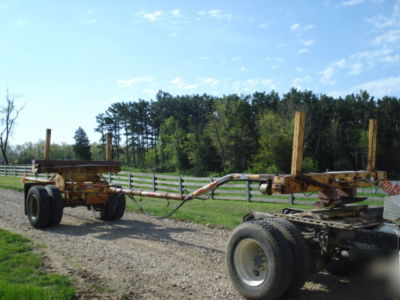 1985 interstate pole & pipe trailer, fifth wheel hitch