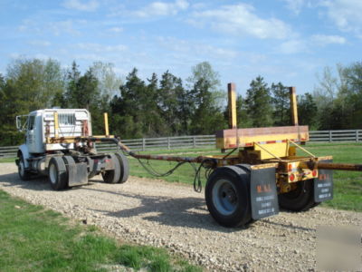 1985 interstate pole & pipe trailer, fifth wheel hitch