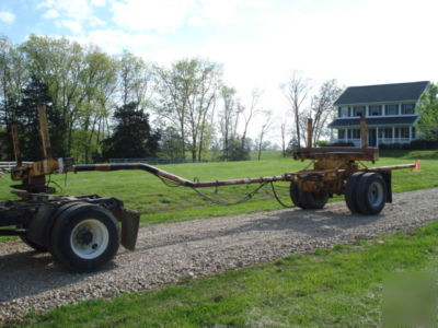 1985 interstate pole & pipe trailer, fifth wheel hitch