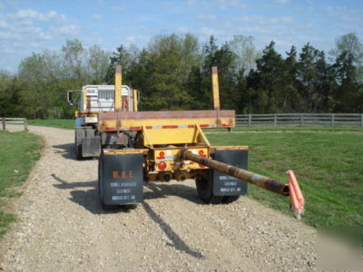 1985 interstate pole & pipe trailer, fifth wheel hitch
