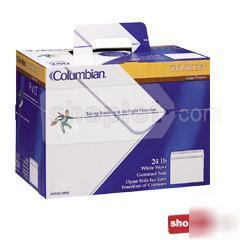 Columbian booklet envelope plain 24 lb 9X12 250BX whit