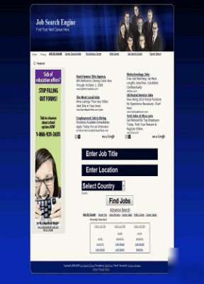 Jobs search engine website w/ adsense