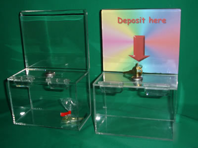 48 strong acrylic fundraising-donation-ballot boxes