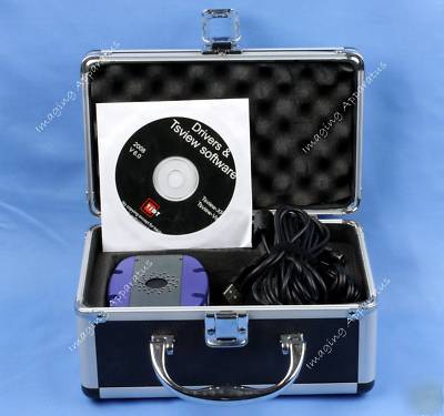 3.3 mp microscope digital cooled ccd camera w/ video