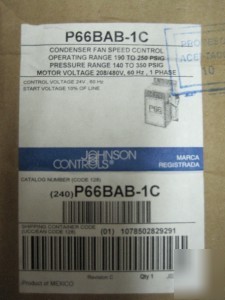 New johnson controls P66BAB-1C elec fan speed control