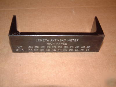 Precision sag meter 14 - 60 mils high range for paint