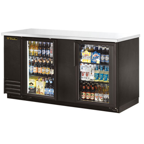 True tbb-3G back bar cooler, 2 swing glass doors, 4 she
