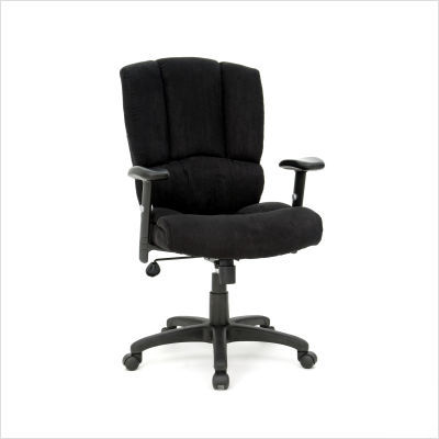 Sauder gruga seating premium fabric task chair in black
