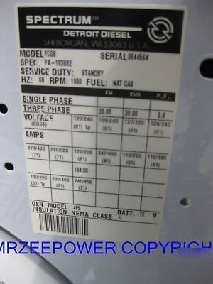 30 kw spectrum by kohler generator lp or ngas