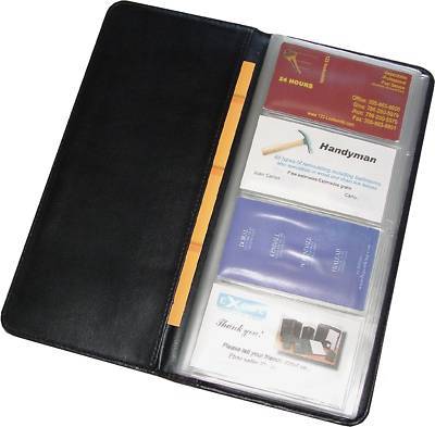 New 96 business card holder w/ pers. buss. cards pocket