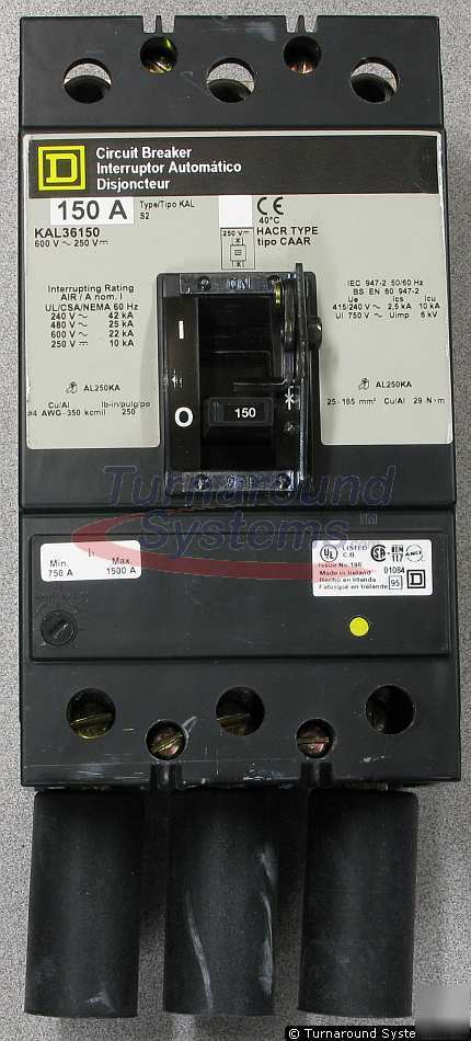 New square d KAL36150 circuit breaker, 150 amp, 