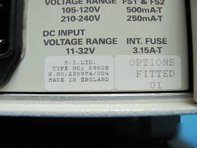 Marconi instruments 6960B rf power meter w/ opt 001