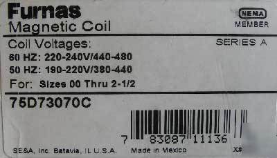 New siemens furnas 75D73070C magnetic coil 240/480V 